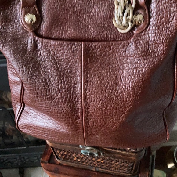 Elliott Lucca NWTS leather tote shoulder bag chain - Picture 5 of 16